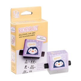 Trodat Little Dots Rally Symbol Roller - Self Inking Math Roll Stamp for Plus Calculation in Pastel Purple, Imprint Black, Recommended by Teachers for School Children from 1st Grade