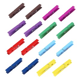 Ounona 40pcs 2.9 Inch Mini Wooden Clothes Pegs in Assorted Colors for Laundry, Crafts and Decoration, Ideal for Indoor and Outdoor Use