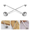 Stainless Steel Olive Spoon Strainer with Long Handle and Drain