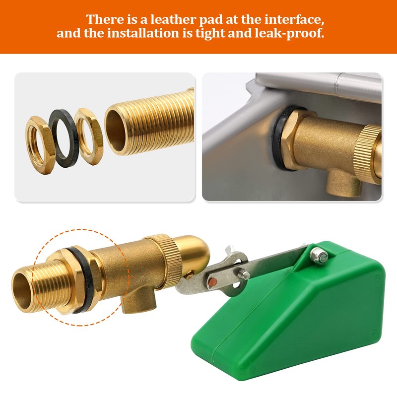 1/2 Inch Brass Float Valve with Plastic Float, Water Float