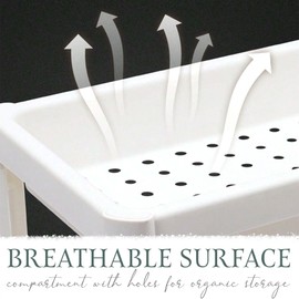 VALIUSA 3 Tier Shower Caddy, Shower Organizer Plastic, 9.1 x 14.2 x 27.6 inches Bathroom Caddy, Rack Shelf with Sponge Set, with Utility Hangers Bathroom Cart, White Standing 3 Tier Shelf