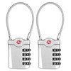 ZHEGE Travel Padlocks for Luggage, Suitcase Locks, White Code Padlock