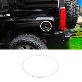 PIUGILH Fuel Tank Gaps Cover Seal O Ring Trim Compatible with Hummer H3 2005-2009 Accessories, Gas Cap Tank Door Cover O Ring Seal Fuel Cap, Bright Silver