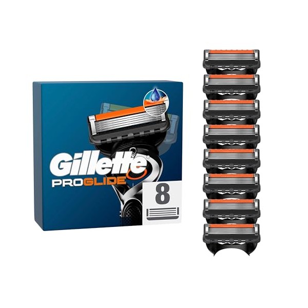Gillette Fusion5 Proglide 8 Ersatzklingen mit 2x Gleitstreifen vor und