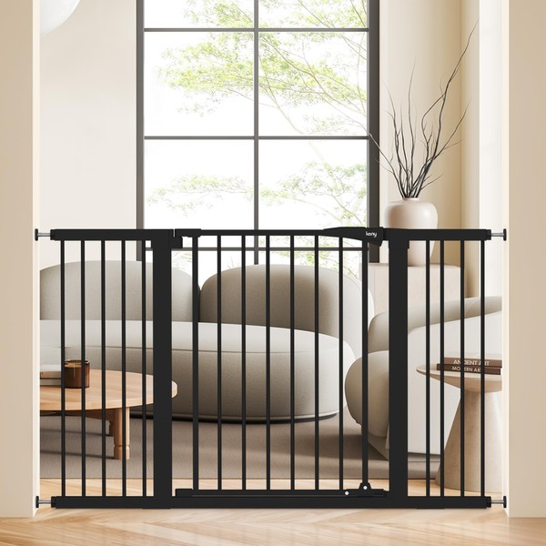 keny 29.7"-51.5" Extra Wide Baby Gate for Stairs, Easy Walk