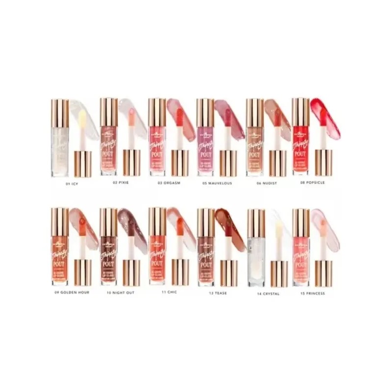 Italia Deluxe Thirsty Pout Pack 12 Unidades Brillo Labial