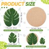 LemonRoad 24 Sets Luau Palm Placemat Set Round Jute Burlap