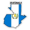 Squiddy Guatemala Map with Flag - Vinyl Sticker Decal for Phone, Laptop, Water Bottle - 3"