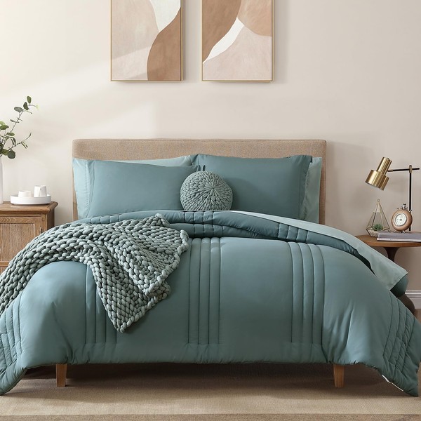 Monbix Full Size Comforter Sets, 7 Piece Full Size Bedding