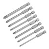 HARFINGTON 8pcs Phillips Screwdriver Bit PH1(3.0/4.0/4.5/5.0) PH2(4.0/4.5/5.0/6.0) S2 Steel 1/4"