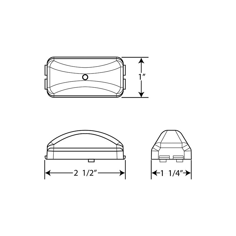 Optronics al90as ámbar Mini Thinline sellado LED de distancia/luz de