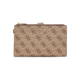 GUESS Laurel II portafolios organizadora con doble cierre, logotipo de Latte, Logotipo latte, Talla unica