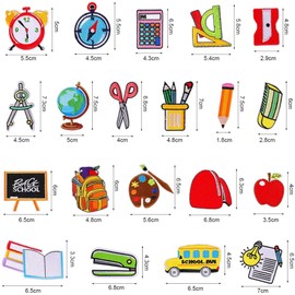 Pack of 20 DIY clothing patches, clothing stickers, children's patches, iron-on patches, embroidered, DIY accessories, patch for clothing, patches, iron-on patches, for T-shirts, jeans, clothing, hat,