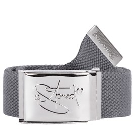 2Stoned Money Belt Safe Belt Unisex 4cm Wide Chrome Buckle + Bottle Opener for Men and Women, charcoal