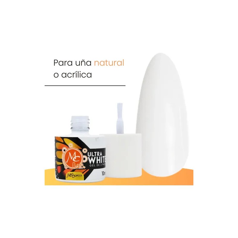Pack 2 Geles Blanco Y Negro Uña Manicura. Monarca. Mc