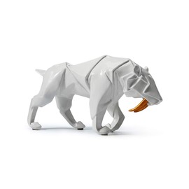 HAUCOZE Animal Figura Escultura Dinosaurio Estatua Leopard Regalo Modern Decorativa Interior Arte Resina Decoración del Hogar 24cm