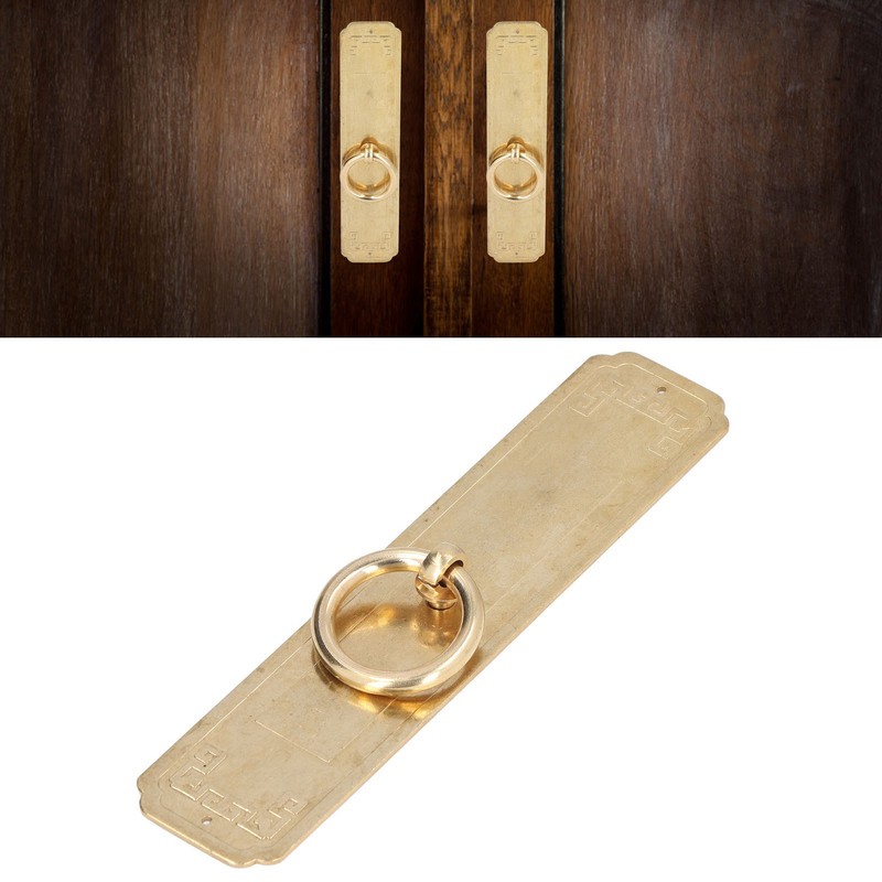 Cabinet Door Handle Chinese Furniture Antique Pattern Pure Copper Cabinet