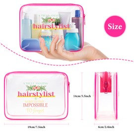 Hairdresser Gifts for Women Hairstylist Makeup Bag Hair Stylist Gifts PVC Cosmetic Bag Thank You Gift Appreciation Gift for Barber Dresser Cosmetology Gift Graduation Christmas Gift for Hairdresser