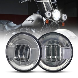 Akmties Road king Passing Light 4.5 led Fog Lamps for Motorcycles Auxiliary Light Bulb Motorcycle Projector Driving Lamp (Silver)