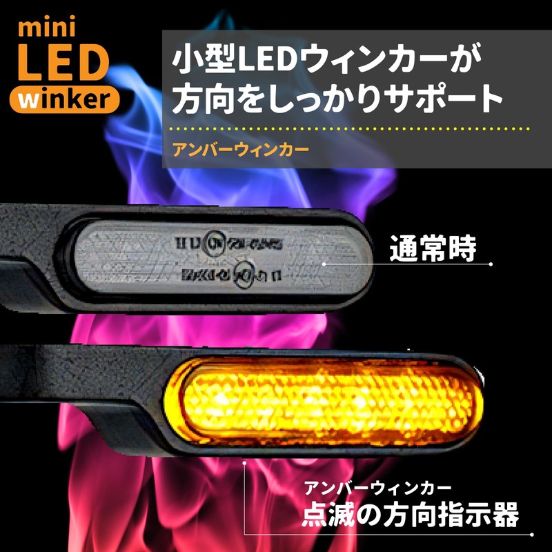 PIENSE Motorcycle Turn Signal LED Sequential Position White Set of