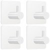 Fotosnow White Adhesive Towel Hooks Heavy Duty Wall Hooks Stick