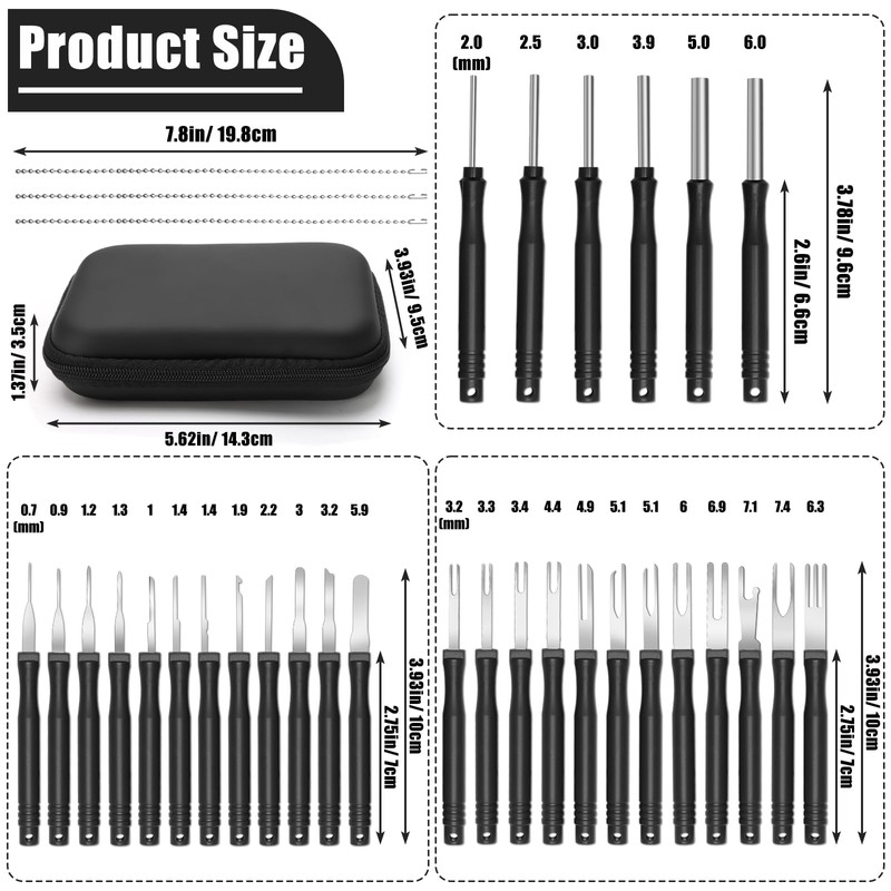 Windspeed 30+4P Terminal Pin Removal Tool Kit, Electrical Pin Removal