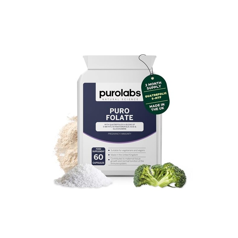 Purolabs Folate Supplement – High-Potency Methylfolate (5-MTHF) for Energy, Brain
