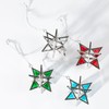 Handcrafted Stained Glass Moravian Star Ornament 3D Fair Trade Christmas
