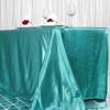 TABLECLOTHSFACTORY Turquoise 90x156 Rectangle Satin Tablecloth