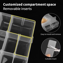 Craft Box Jewellery Organiser Organiser Box Storage Box Bead Earring Storage Box 36 Grids Storage Box With Compartments Screw Storage Organiser Diamond Art Washi Tape Storage Jewellery Storage Box