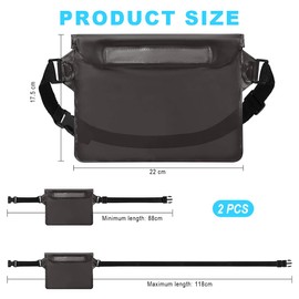 VIVIIHOO Practical Waterproof Bag for Beach and Water Sports - Adjustable Belt - Protection from Water and Dust - Large Capacity - Touch Screen Friendly