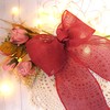 Traico 4" x 10 Yards Red Burlap Wired Ribbon for