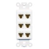 Wallplate City 6 Port Cat6 Ethernet RJ45 Coupler Jack Wall Plate-Rocker White
