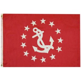 3X5 US Yacht Club Vice Commodore Crimson 100D Woven Poly Nylon Flag 3'x5' Banner