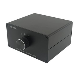 SOLUPEAK 1 in 3 Out XLR Balanced Audio Switch Box, 3-Channels XLR Stereo Converter,Passive Signal Source Audio Input Selector Switcher Splitter 1-to-3 Box (X103)