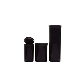 DropperBottles Pop Top Child Resistant Dram Containers | Airtight | Herb and Pill Organizer-19 Dram (50 Containers)