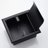 AmandaJ Toilet Roll Holder Stainless Steel Matt Black Built-in Wall