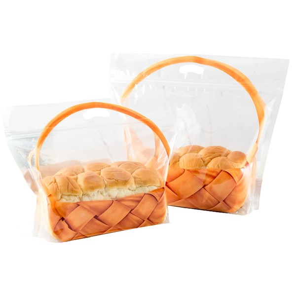 Roppolo 50 pcs 7.9 Inch Large Clear Bread Plastic Bags