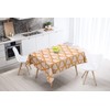 Bonamaison Kitchen Decoration, Tablecloth, Orange, Off White, 140 x 140