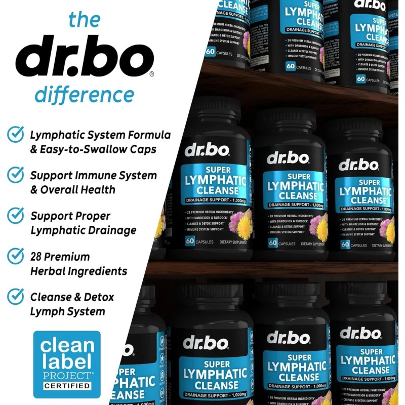 DR. BO Lymphatic Drainage Supplements Pills - Lymphatic Support Total