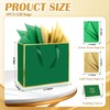 Epoesch 3 Pack Green Medium Gift Bags with Handles and