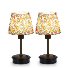 2 Pack Small Cordless Table Lamps for Restaurant Dinner Dining, 5200mAh Rechargeable Battery Operated Lamps, Brightness Dimmable, Night Bedside Touch Light, Living Room Kitchen Outdoor Table Light