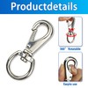 2.6in Swivel Snap Hooks, 2Pack Stainless Steel Trigger Clips, Corrosion
