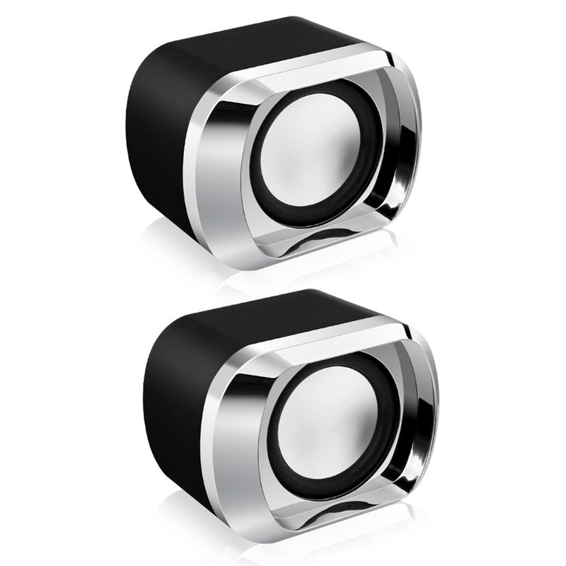 1 Pair Mini Desktop Speaker Multifunction Stereo Sound Strong Bass