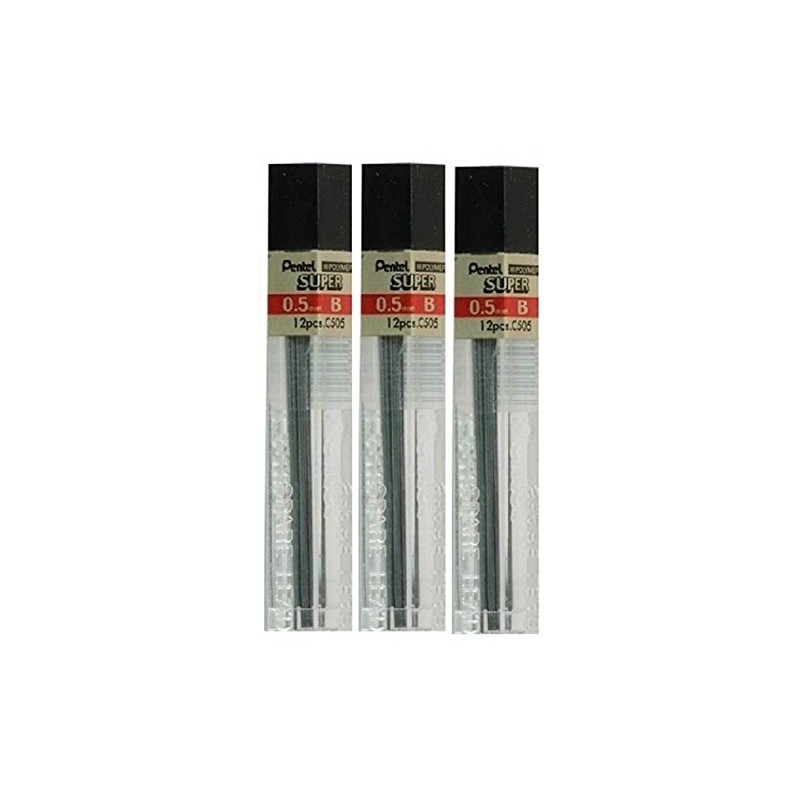 Pentel 0.5mm Size B Shade Hardness Pencil Refill Replacement Spare
