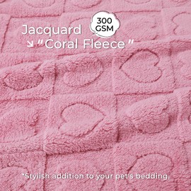 Luciphia Small Dog Blanket Washable Pet Bed Cover Soft Fluffy Puppy Couch Protector with Premium Fleece Cozy Calming Cat Blankets for Indoor Cats Pink 57x40 inch