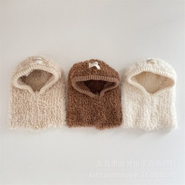 Kids Winter Balaclava Beanie Earflap Hat lf3289 Free Size/48-52cm Red 3ea