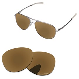 PapaViva Replacement Lenses for Oakley Elmont M OO4119 58mm Sunglass Bronze Gold Polarized