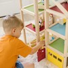 Melissa & Doug Wooden Hi-Rise Dollhouse with 15 Furniture Pieces,