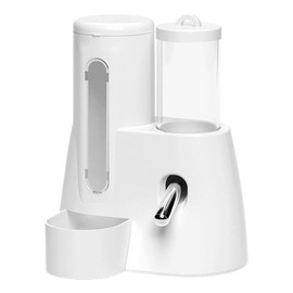 Automatic Hamster Feeder - Hamster Food Dispenser Cage Water Bottle,2 in 1 Ferret Cage Accessories, Food Container Leakproof for Small Animals